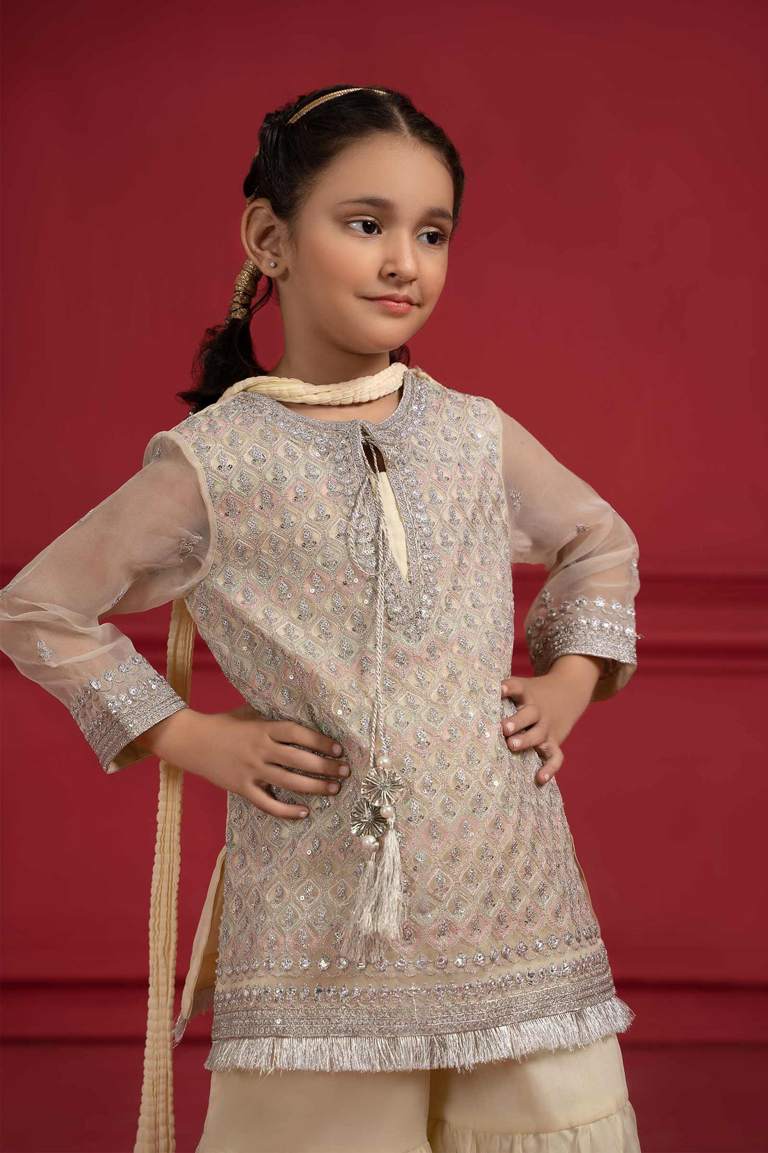 Maria B | Suit Lime Yellow MKS-W23-23 - by - Libasekhas UK - Registered Vendor of : Maria B - 100% Original Designer Dresss