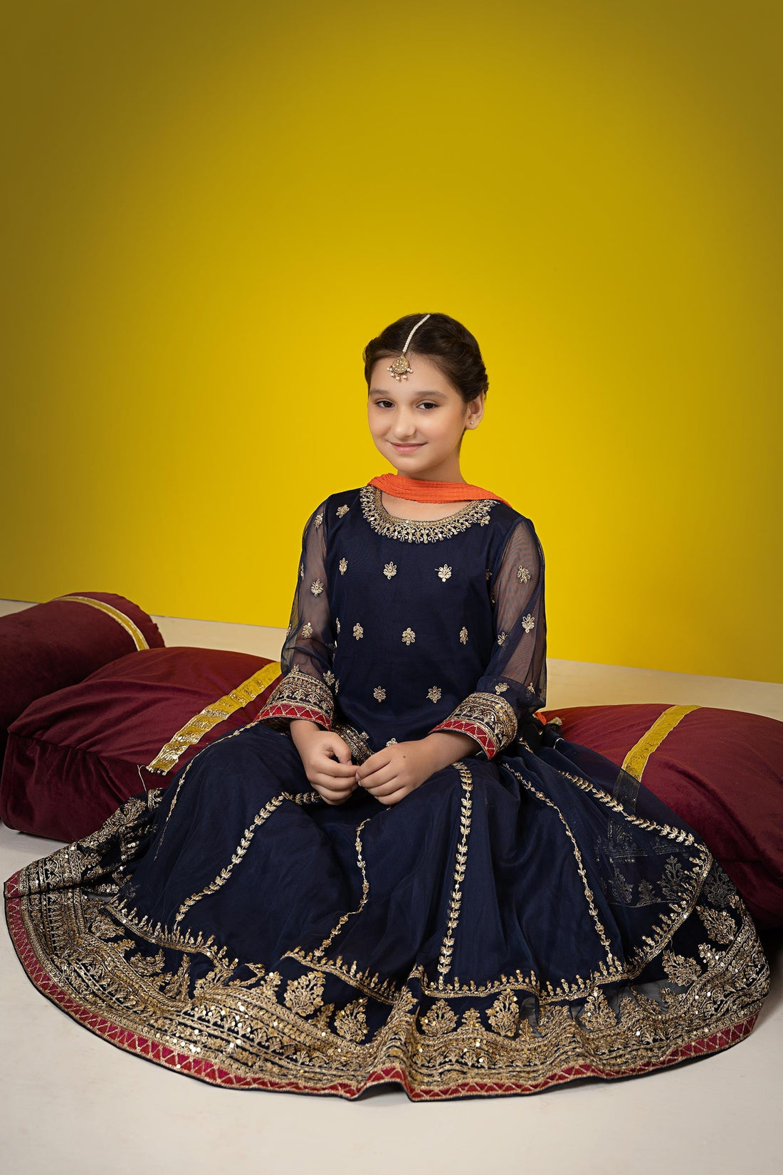 Maria B | Suit Navy Blue MKS-W23-35 - by - Libasekhas UK - Registered Vendor of : Maria B - 100% Original Designer Dresss