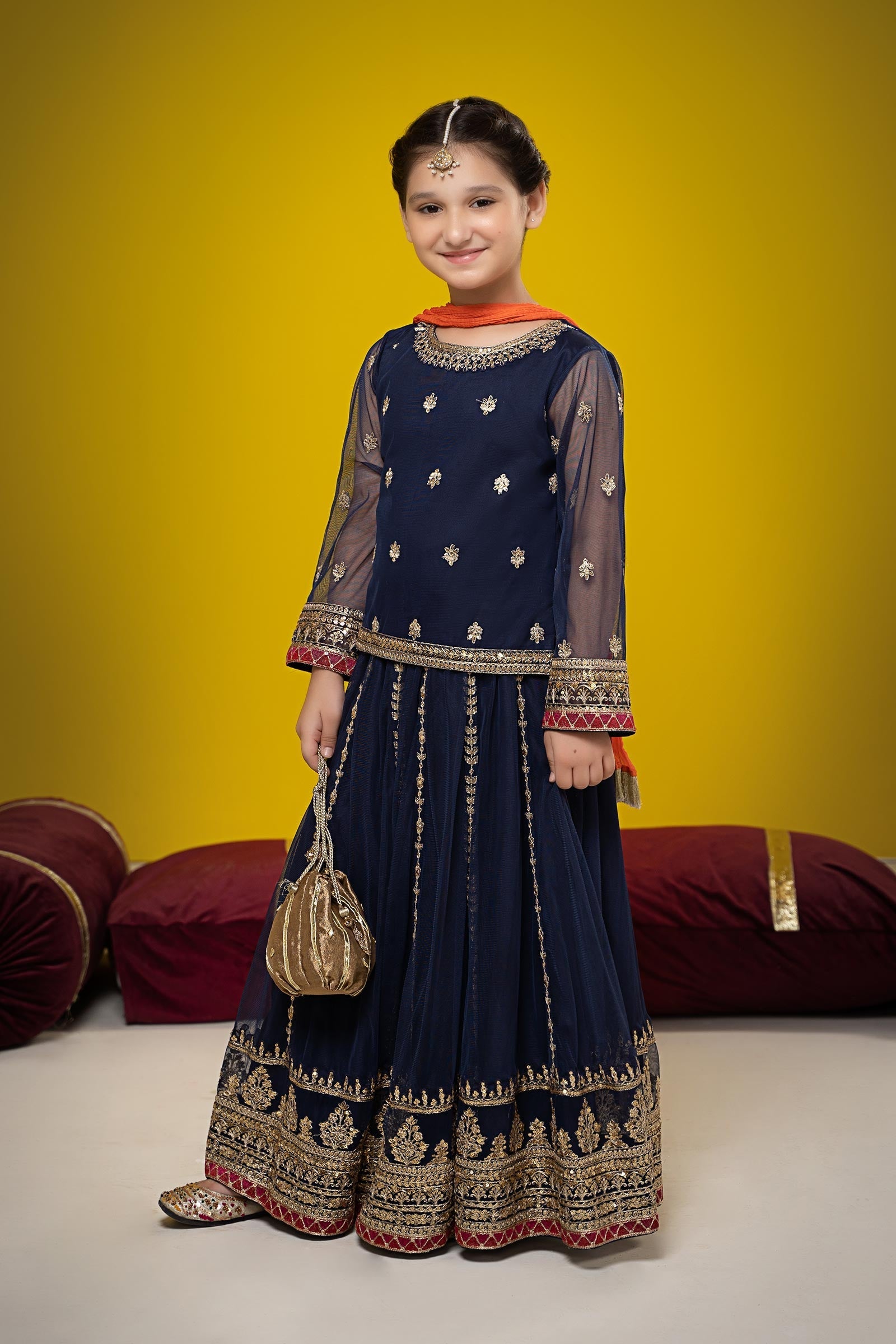 Maria B | Suit Navy Blue MKS-W23-35 - by - Libasekhas UK - Registered Vendor of : Maria B - 100% Original Designer Dresss