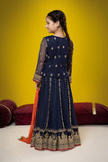 Maria B | Suit Navy Blue MKS-W23-35 - by - Libasekhas UK - Registered Vendor of : Maria B - 100% Original Designer Dresss