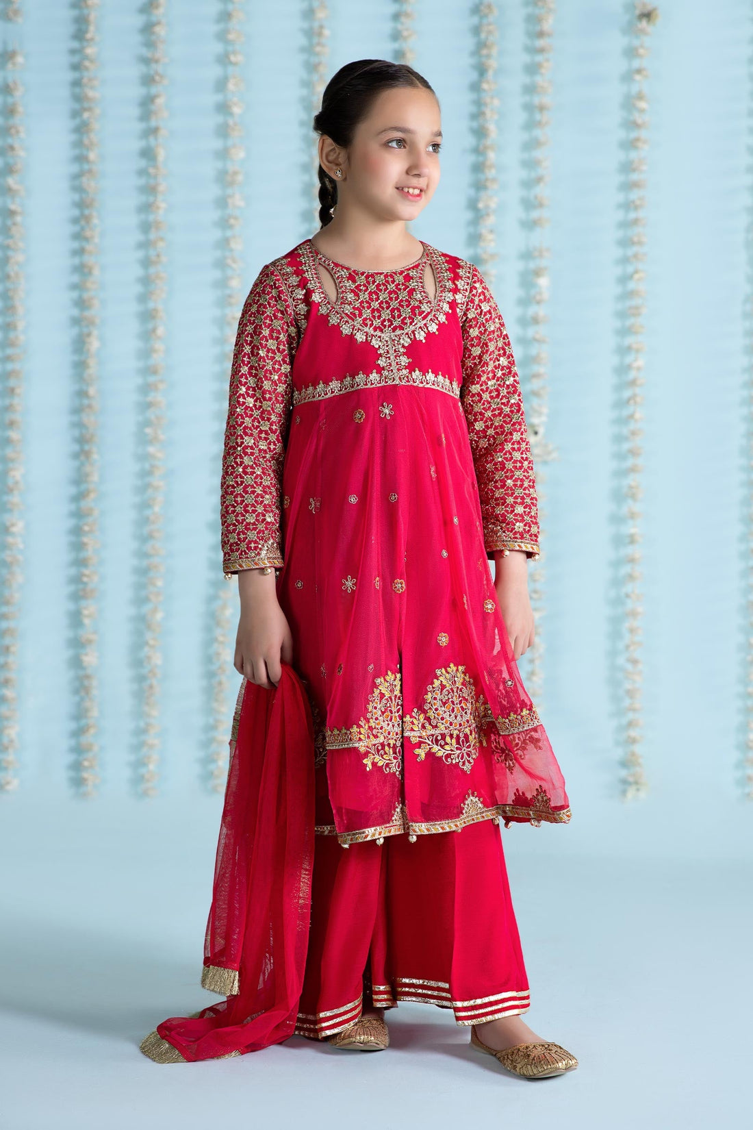 Maria B | 3 Piece Embroidered Net Suit | MKS-EA24-02 - by - Libasekhas UK - Registered Vendor of : Maria B - 100% Original Designer Dresss