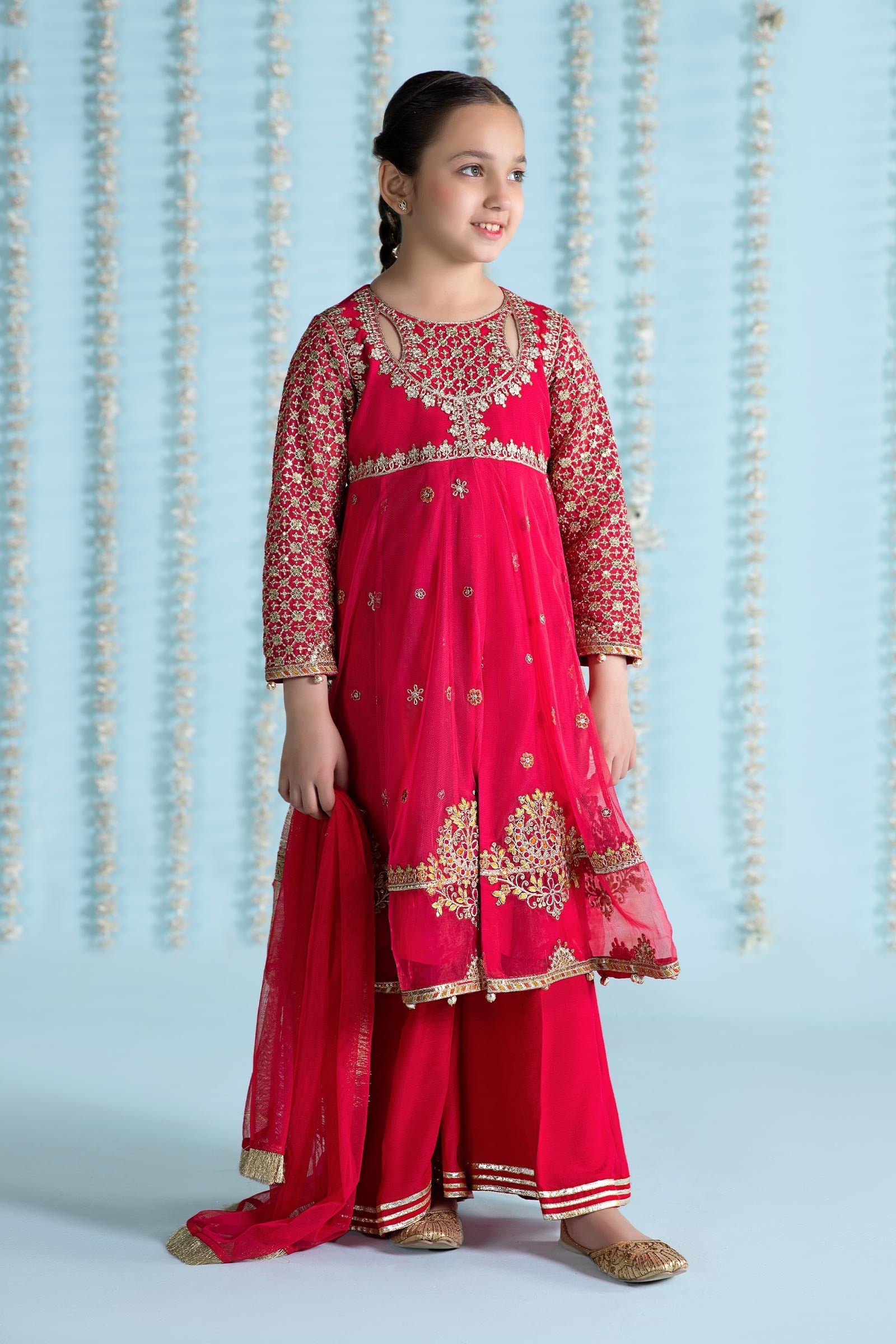Maria B | 3 Piece Embroidered Net Suit | MKS-EA24-02 - by - Libasekhas UK - Registered Vendor of : Maria B - 100% Original Designer Dresss
