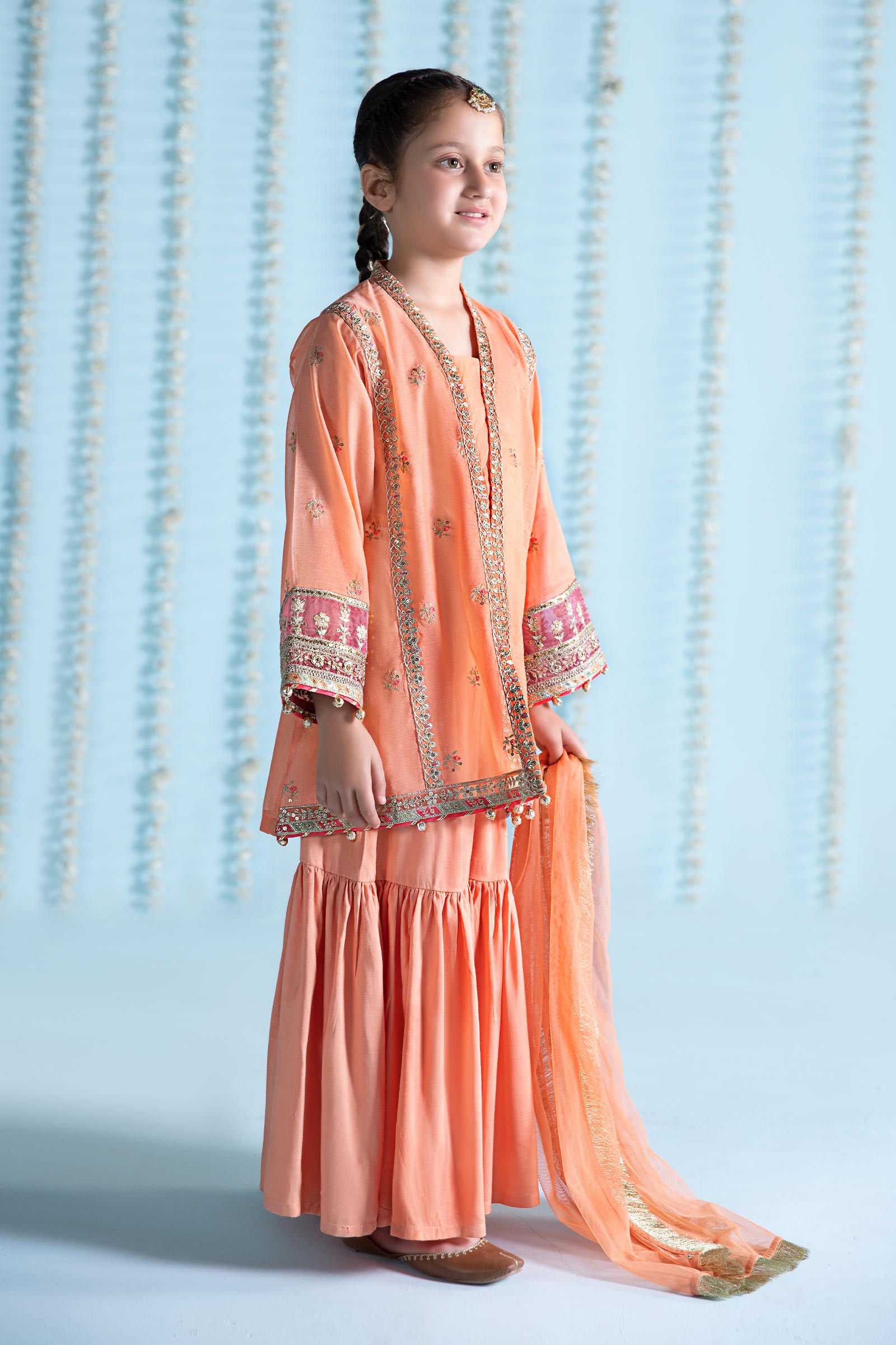 Maria B | 3 Piece Embroidered Paper Cotton Suit | MKS-EA24-04 - by - Libasekhas UK - Registered Vendor of : Maria B - 100% Original Designer Dresss
