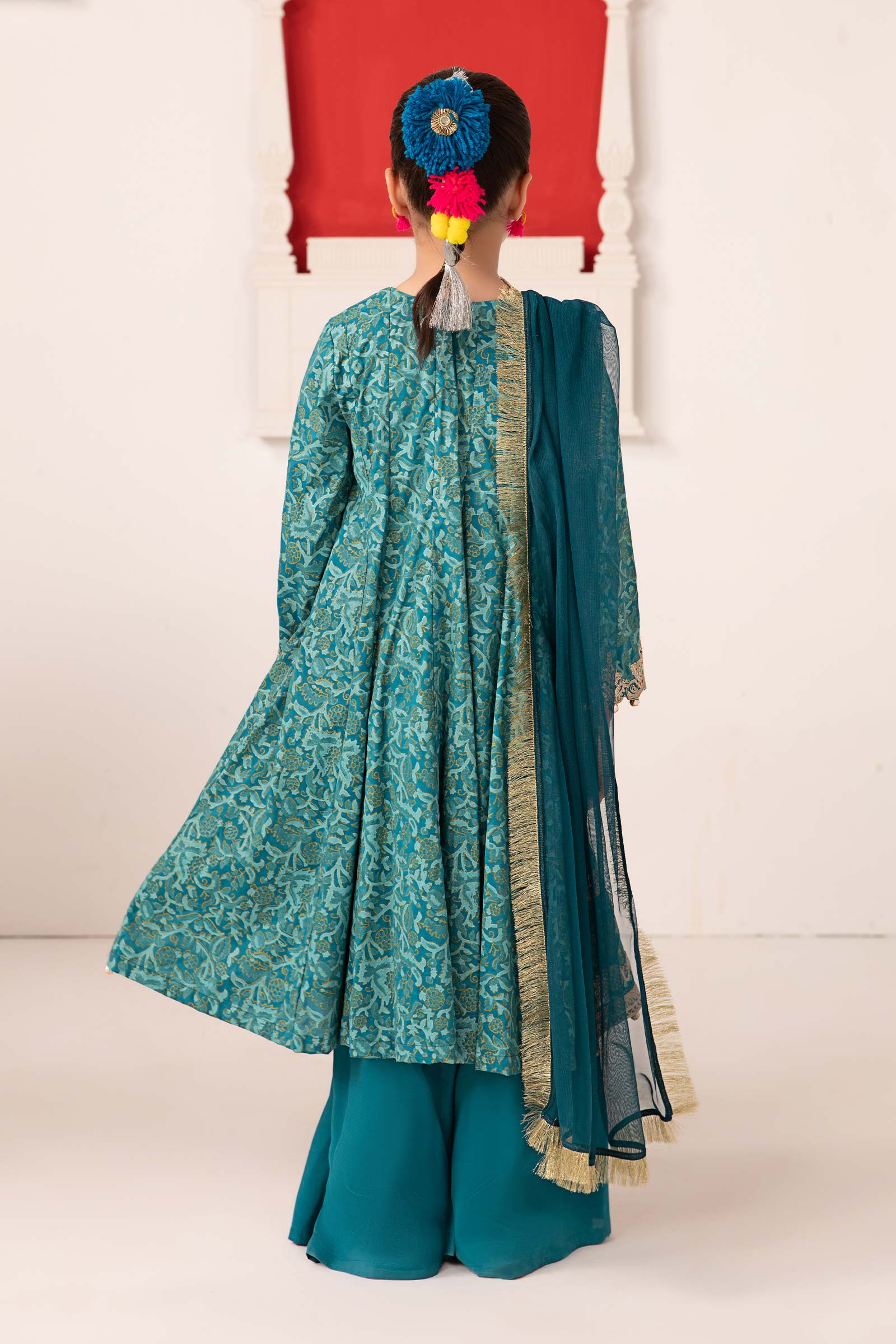 Maria B | 3 Piece Printed Raw Silk Suit | MKS-EA24-05 - by - Libasekhas UK - Registered Vendor of : Maria B - 100% Original Designer Dresss