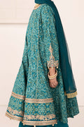 Maria B | 3 Piece Printed Raw Silk Suit | MKS-EA24-05 - by - Libasekhas UK - Registered Vendor of : Maria B - 100% Original Designer Dresss