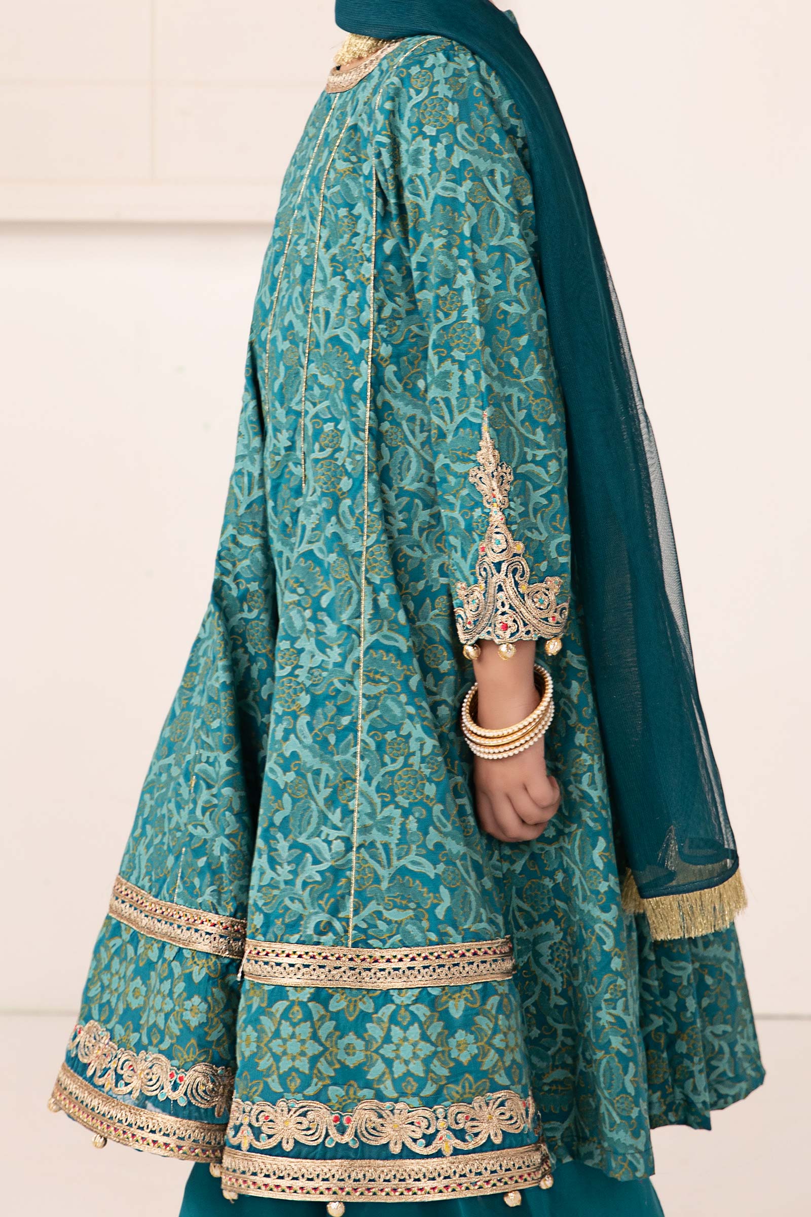 Maria B | 3 Piece Printed Raw Silk Suit | MKS-EA24-05 - by - Libasekhas UK - Registered Vendor of : Maria B - 100% Original Designer Dresss