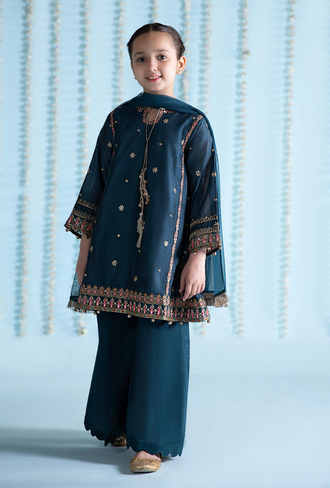 Maria B | 3 Piece Embroidered Yarn Dyed Suit | MKS-EA24-19 - by - Libasekhas UK - Registered Vendor of : Maria B - 100% Original Designer Dresss