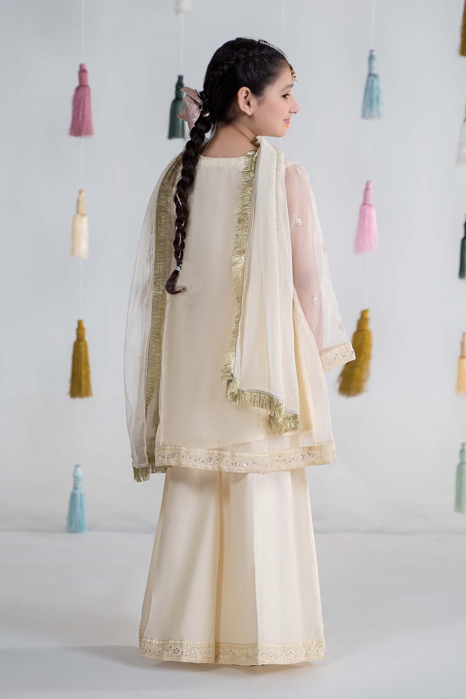 Maria B | 3 Piece Embroidered Organza Suit | MKS-EA24-25 - by - Libasekhas UK - Registered Vendor of : Maria B - 100% Original Designer Dresss