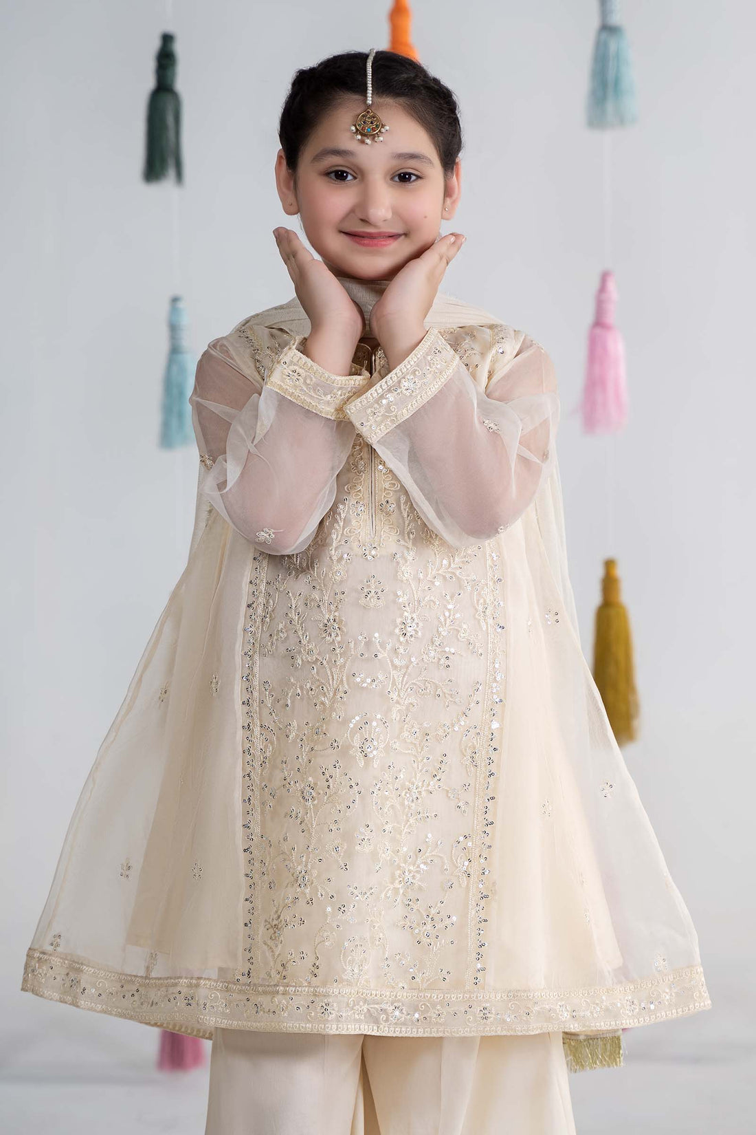Maria B | 3 Piece Embroidered Organza Suit | MKS-EA24-25 - by - Libasekhas UK - Registered Vendor of : Maria B - 100% Original Designer Dresss