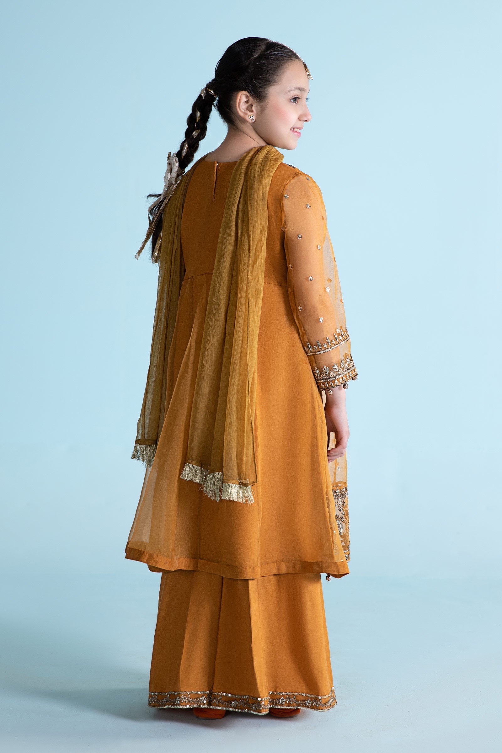 Maria B | 3 Piece Embroidered Organza Suit | MKS-EA24-28 - by - Libasekhas UK - Registered Vendor of : Maria B - 100% Original Designer Dresss