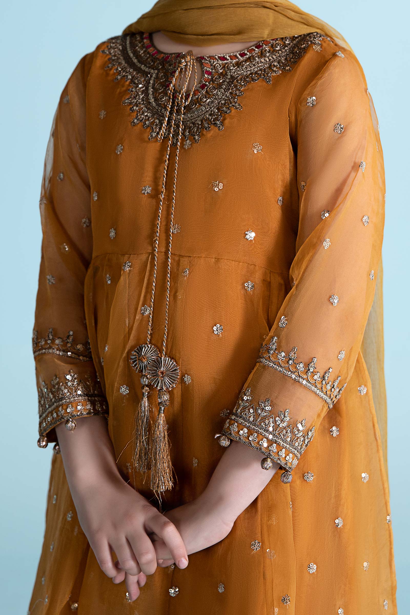 Maria B | 3 Piece Embroidered Organza Suit | MKS-EA24-28 - by - Libasekhas UK - Registered Vendor of : Maria B - 100% Original Designer Dresss