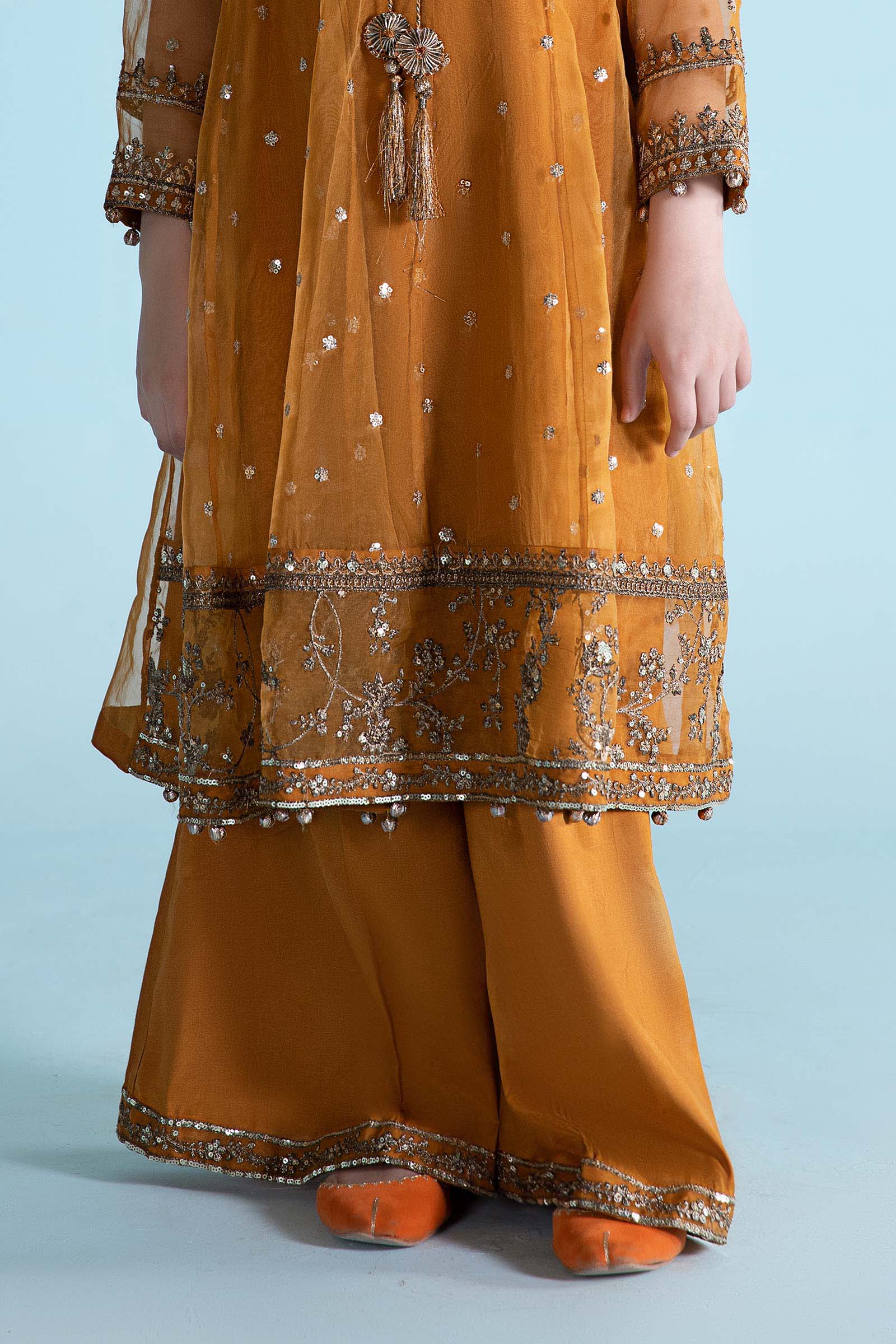Maria B | 3 Piece Embroidered Organza Suit | MKS-EA24-28 - by - Libasekhas UK - Registered Vendor of : Maria B - 100% Original Designer Dresss