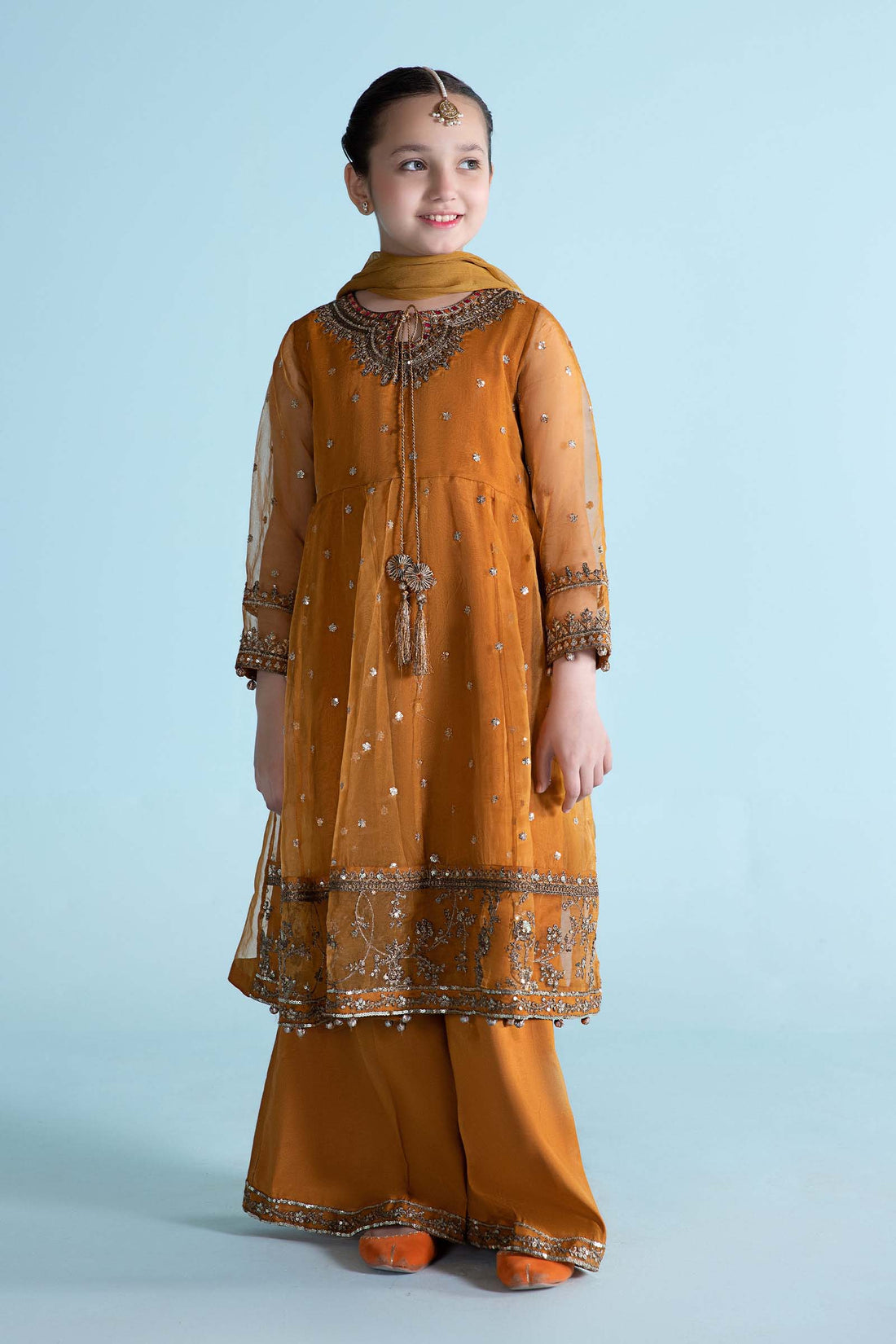 Maria B | 3 Piece Embroidered Organza Suit | MKS-EA24-28 - by - Libasekhas UK - Registered Vendor of : Maria B - 100% Original Designer Dresss