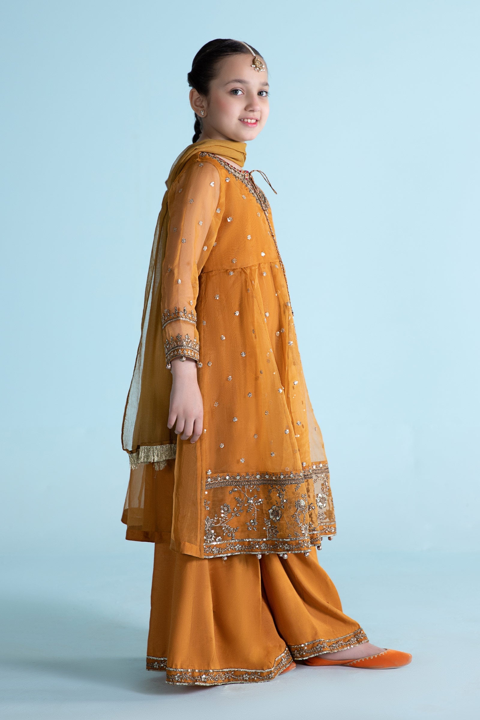 Maria B | 3 Piece Embroidered Organza Suit | MKS-EA24-28 - by - Libasekhas UK - Registered Vendor of : Maria B - 100% Original Designer Dresss