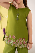 kids-clothes-mks-ea26-04-green by Maria B Kids - Designer Dress  - Type : KidsClothes - Available at Libasekhas UK - 100% Original 