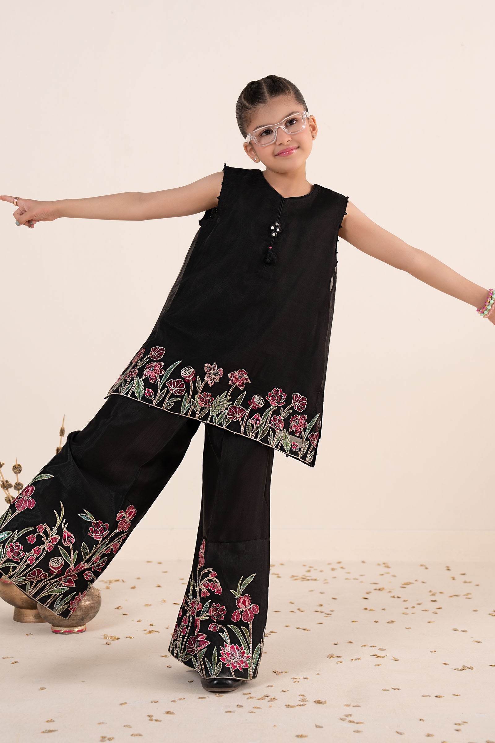 kids-clothes-mks-ea26-04-black by Maria B Kids - Designer Dress  - Type : KidsClothes - Available at Libasekhas UK - 100% Original 