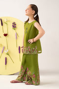 kids-clothes-mks-ea26-04-green by Maria B Kids - Designer Dress  - Type : KidsClothes - Available at Libasekhas UK - 100% Original 