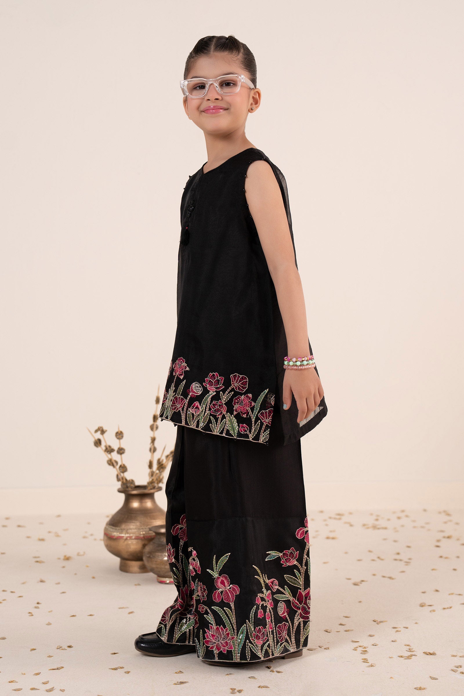 kids-clothes-mks-ea26-04-black by Maria B Kids - Designer Dress  - Type : KidsClothes - Available at Libasekhas UK - 100% Original 