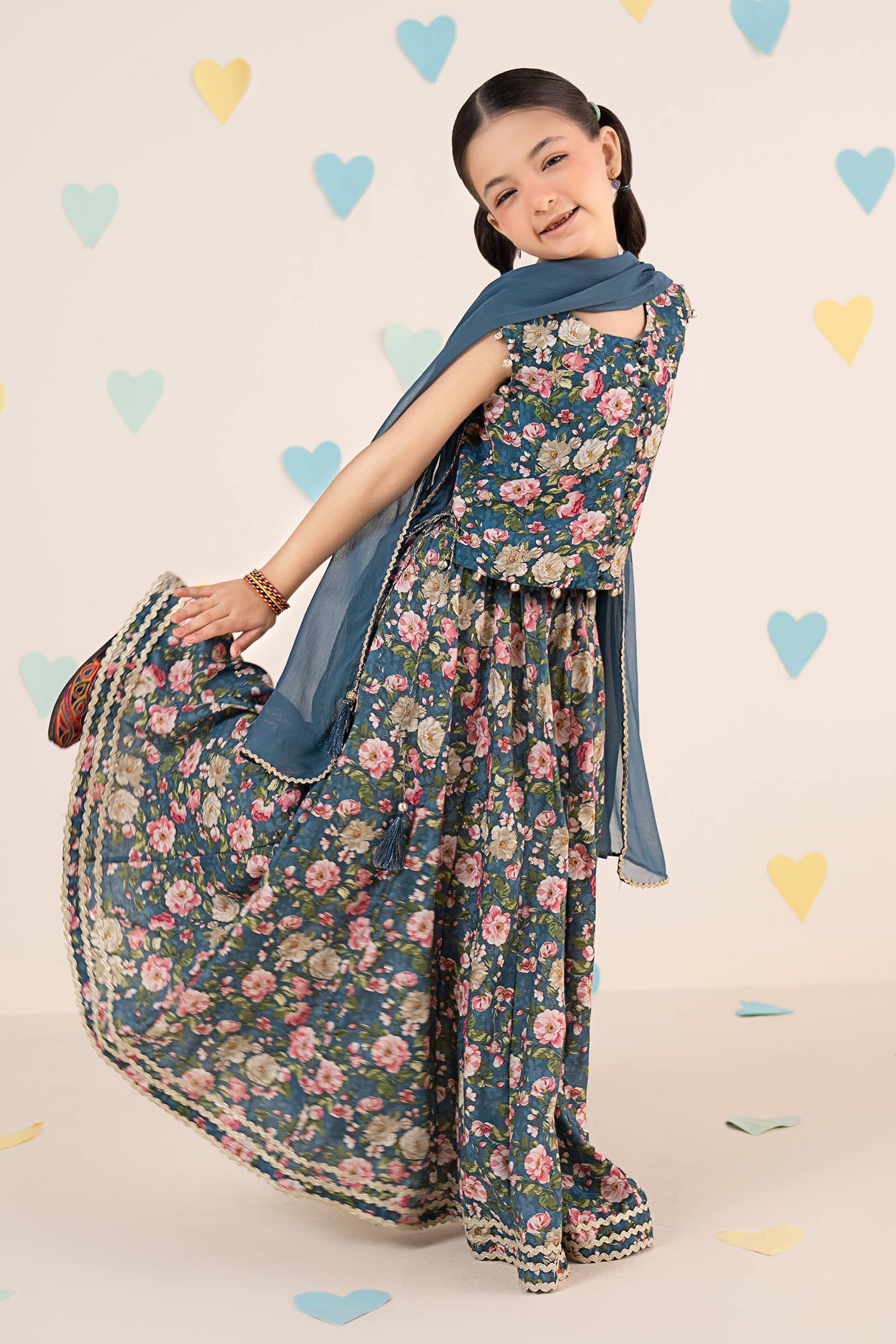 kids-clothes-mks-ea26-07-blue by Maria B Kids - Designer Dress  - Type : KidsClothes - Available at Libasekhas UK - 100% Original 