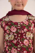 kids-clothes-mks-ea26-07-maroon by Maria B Kids - Designer Dress  - Type : KidsClothes - Available at Libasekhas UK - 100% Original 