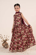 kids-clothes-mks-ea26-07-maroon by Maria B Kids - Designer Dress  - Type : KidsClothes - Available at Libasekhas UK - 100% Original 