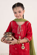 kids-clothes-mks-ea26-09-red-and-mustard by Maria B Kids - Designer Dress  - Type : KidsClothes - Available at Libasekhas UK - 100% Original 
