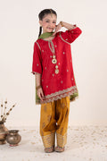 kids-clothes-mks-ea26-09-red-and-mustard by Maria B Kids - Designer Dress  - Type : KidsClothes - Available at Libasekhas UK - 100% Original 