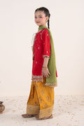 kids-clothes-mks-ea26-09-red-and-mustard by Maria B Kids - Designer Dress  - Type : KidsClothes - Available at Libasekhas UK - 100% Original 
