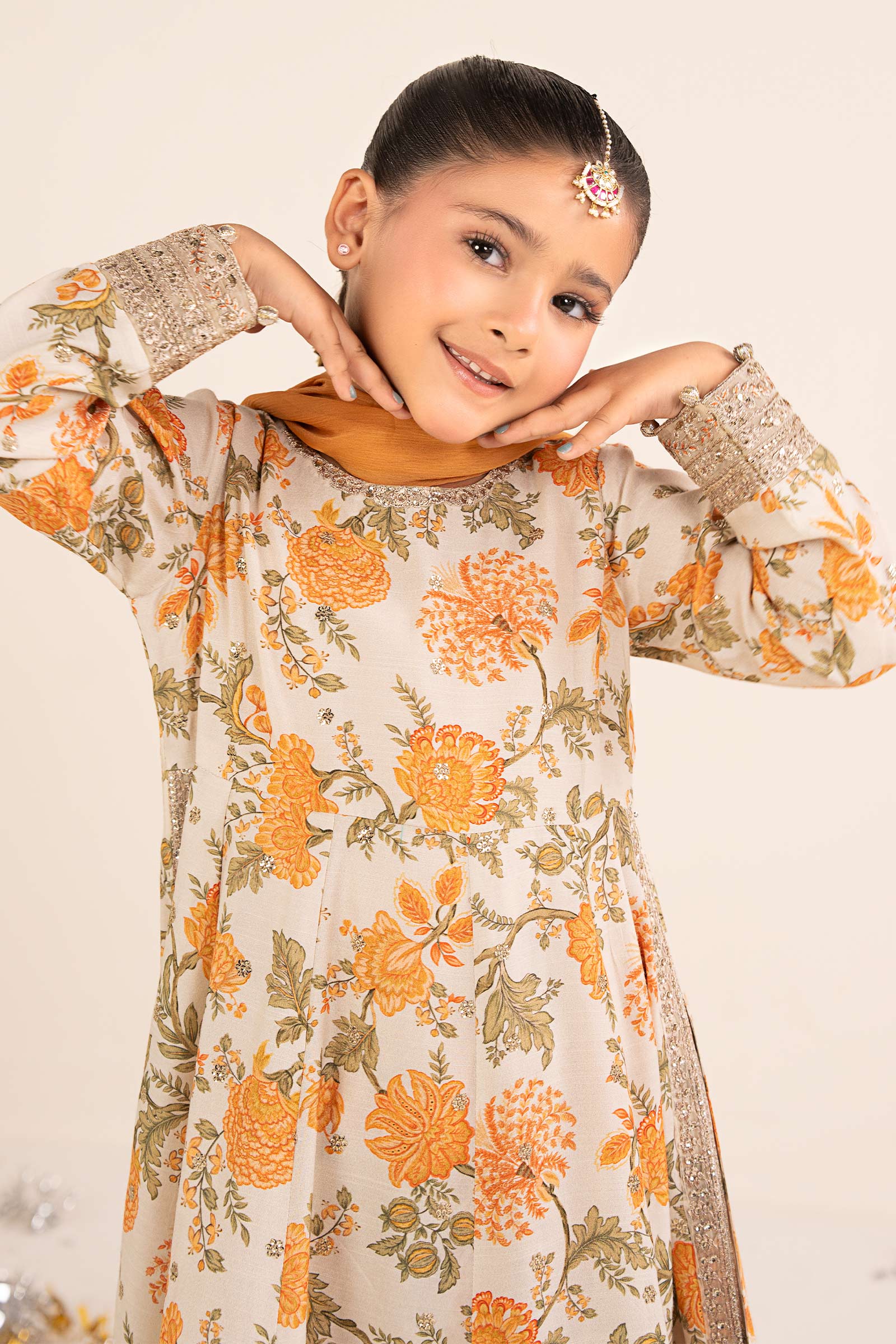 kids-clothes-mks-ea26-12-off-white by Maria B Kids - Designer Dress  - Type : KidsClothes - Available at Libasekhas UK - 100% Original 