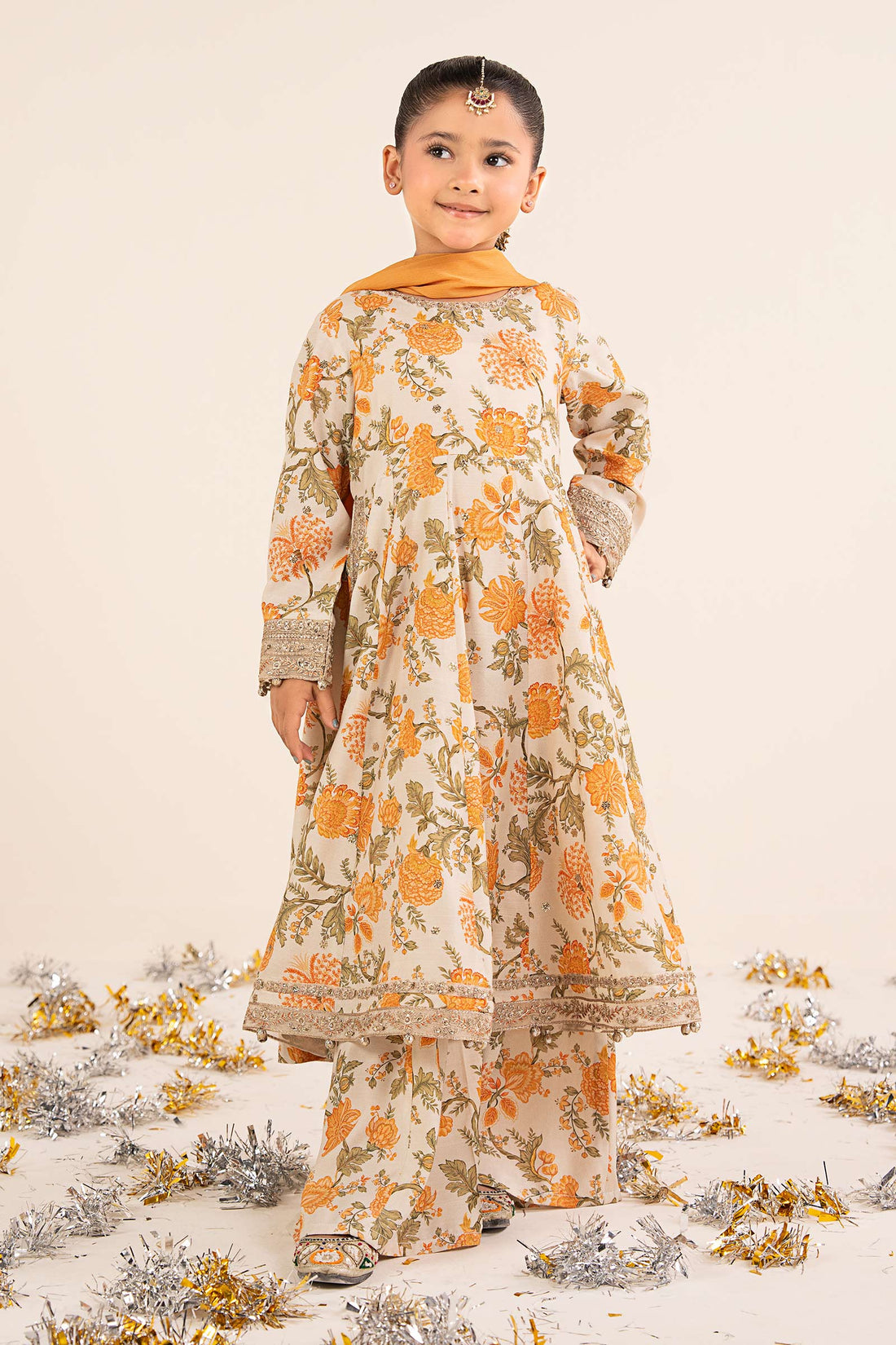kids-clothes-mks-ea26-12-off-white by Maria B Kids - Designer Dress  - Type : KidsClothes - Available at Libasekhas UK - 100% Original 