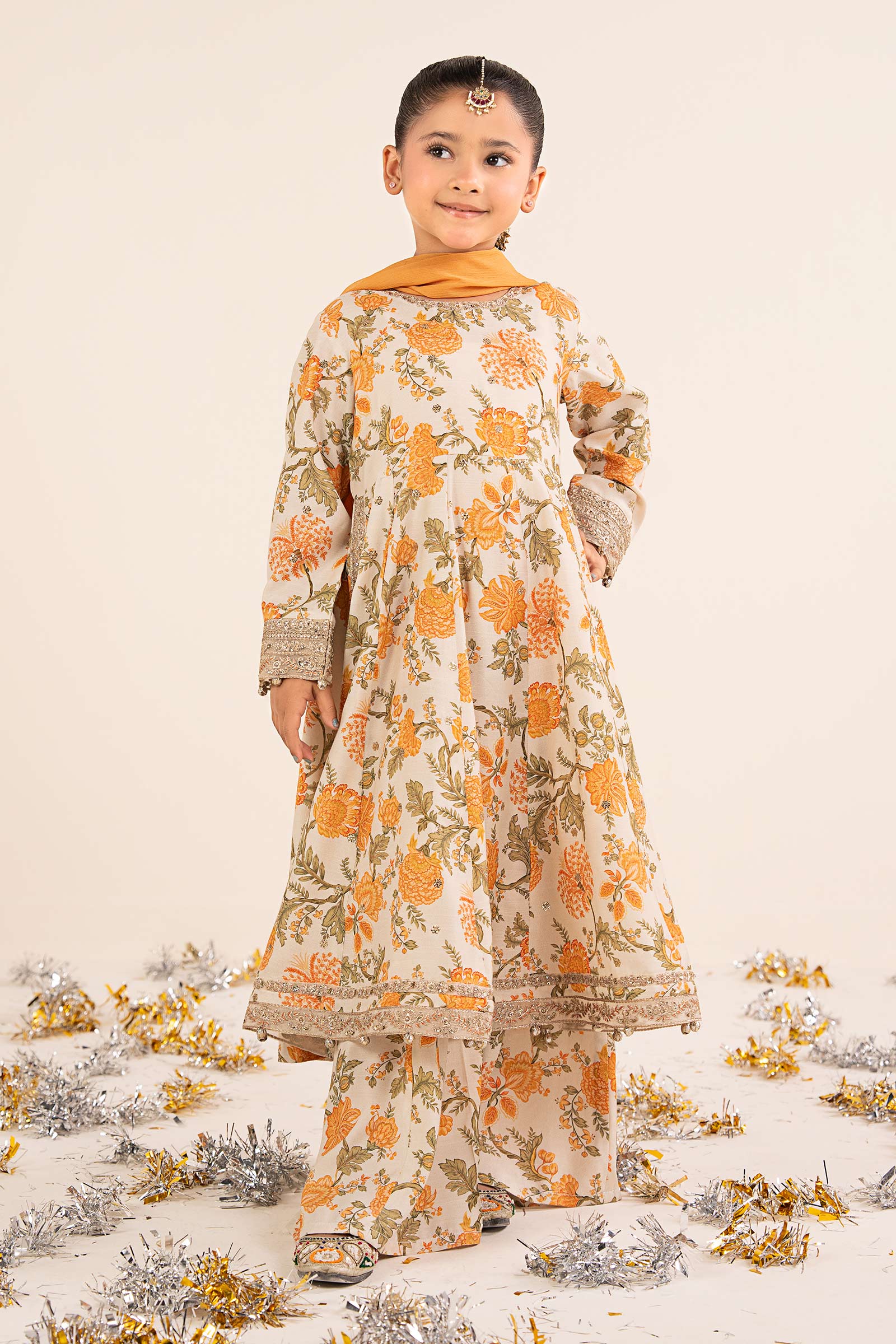 kids-clothes-mks-ea26-12-off-white by Maria B Kids - Designer Dress  - Type : KidsClothes - Available at Libasekhas UK - 100% Original 