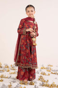 kids-clothes-mks-ea26-12-maroon by Maria B Kids - Designer Dress  - Type : KidsClothes - Available at Libasekhas UK - 100% Original 