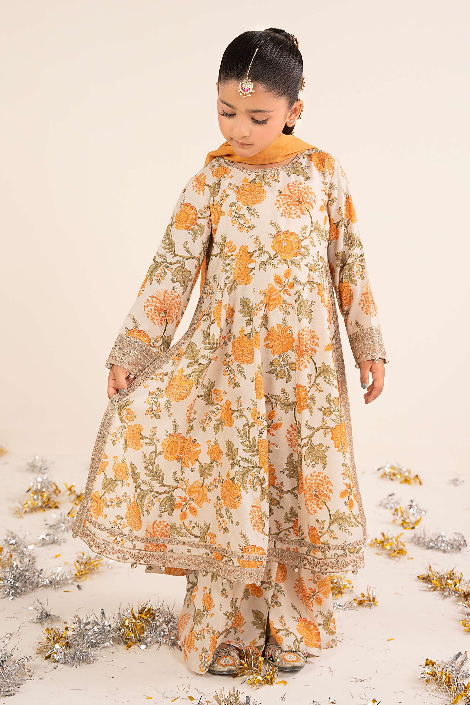 kids-clothes-mks-ea26-12-off-white by Maria B Kids - Designer Dress  - Type : KidsClothes - Available at Libasekhas UK - 100% Original 