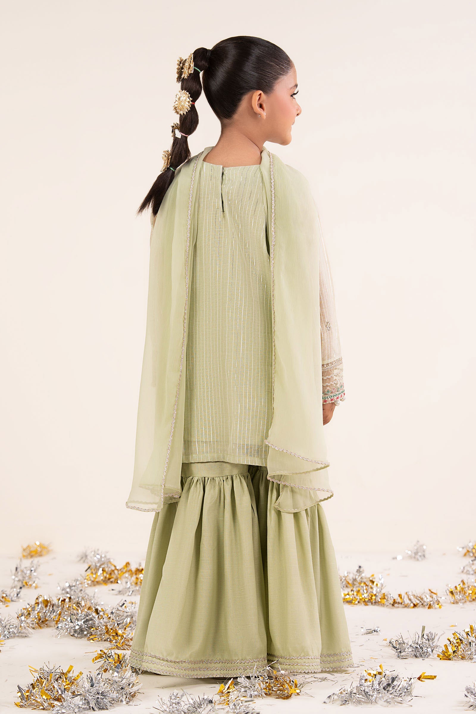 kids-clothes-mks-ea26-16-mint-green by Maria B Kids - Designer Dress  - Type : KidsClothes - Available at Libasekhas UK - 100% Original 