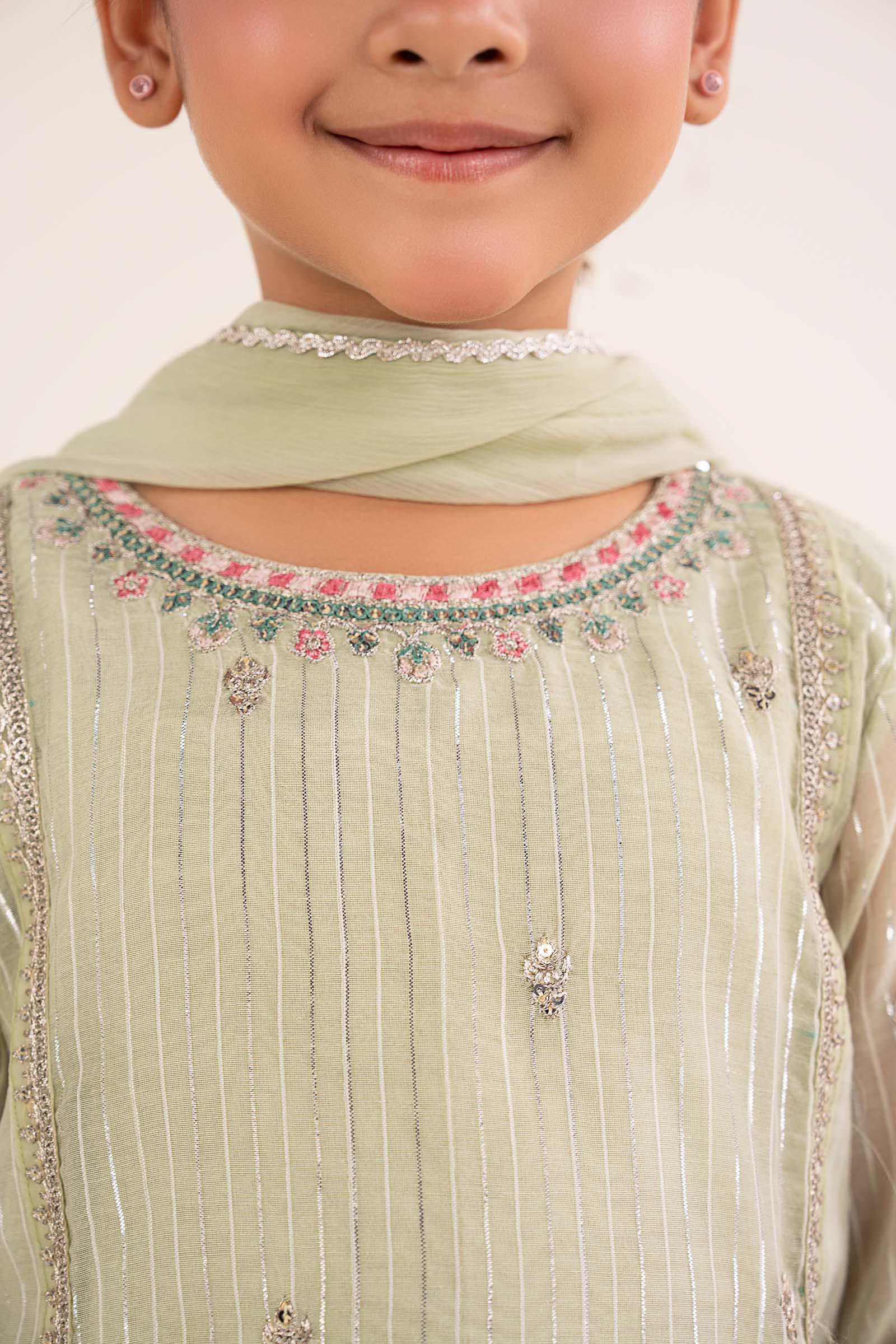 kids-clothes-mks-ea26-16-mint-green by Maria B Kids - Designer Dress  - Type : KidsClothes - Available at Libasekhas UK - 100% Original 