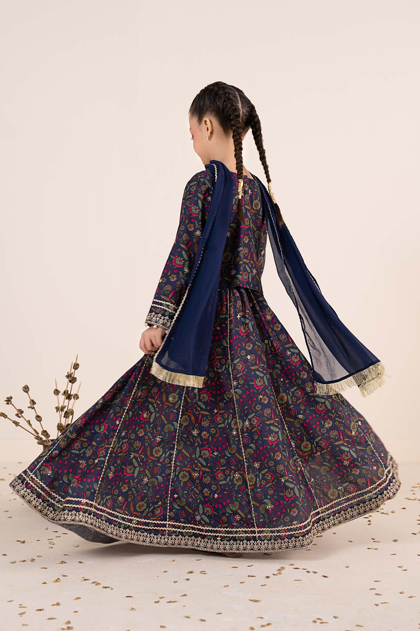 kids-clothes-mks-ea26-17-navy-blue by Maria B Kids - Designer Dress  - Type : KidsClothes - Available at Libasekhas UK - 100% Original 