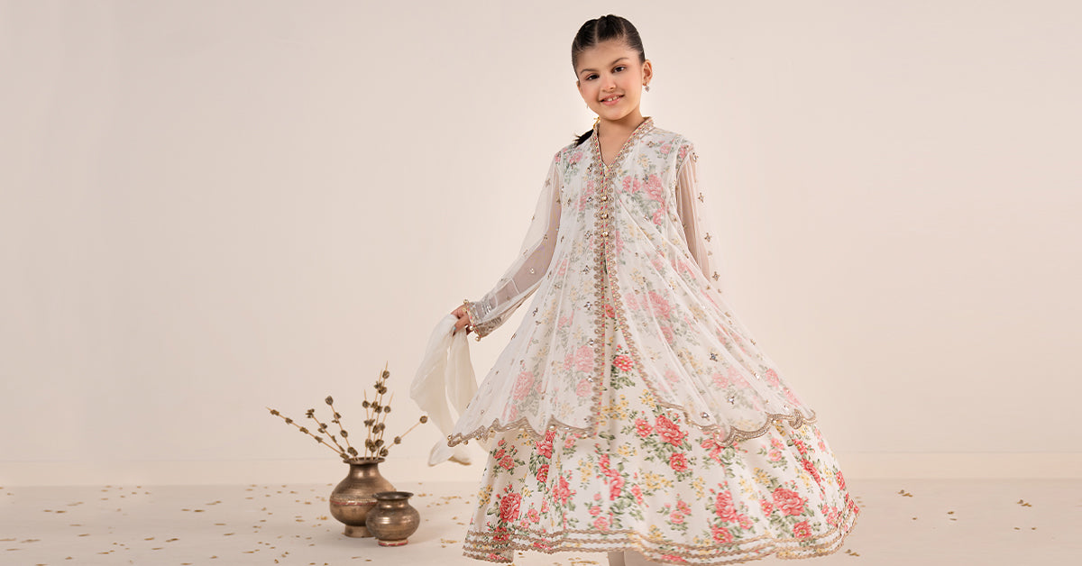 kids-clothes-mks-ea26-18-off-white by Maria B Kids - Designer Dress  - Type : KidsClothes - Available at Libasekhas UK - 100% Original 