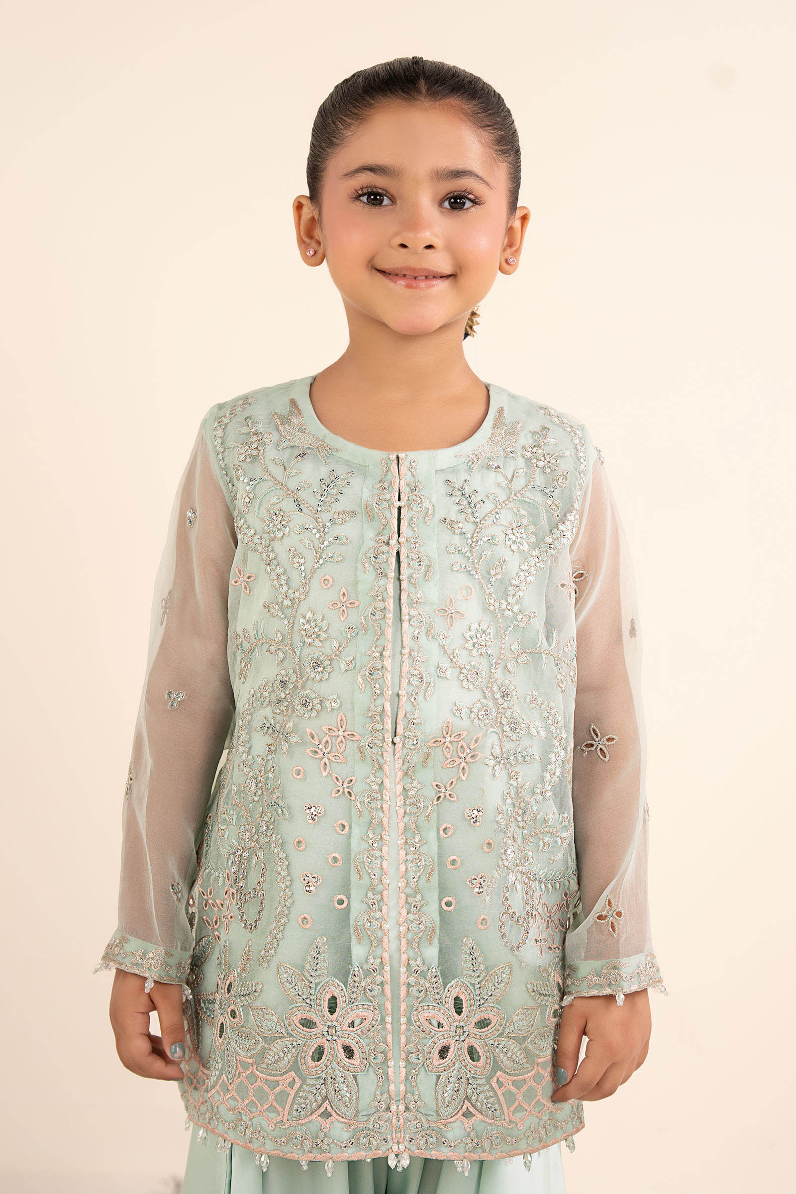 kids-clothes-mks-ea26-20-light-blue by Maria B Kids - Designer Dress  - Type : KidsClothes - Available at Libasekhas UK - 100% Original 