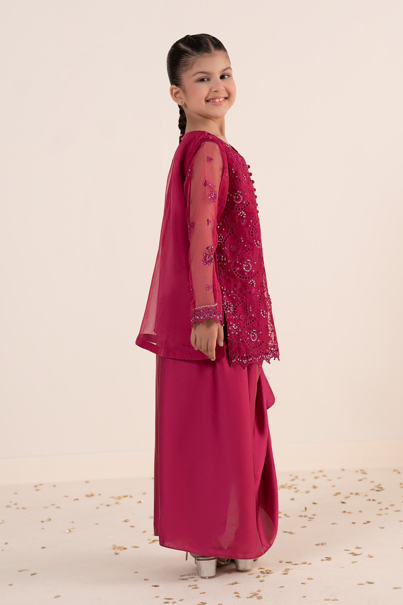 kids-clothes-mks-ea26-21-tea-pink by Maria B Kids - Designer Dress  - Type : KidsClothes - Available at Libasekhas UK - 100% Original 