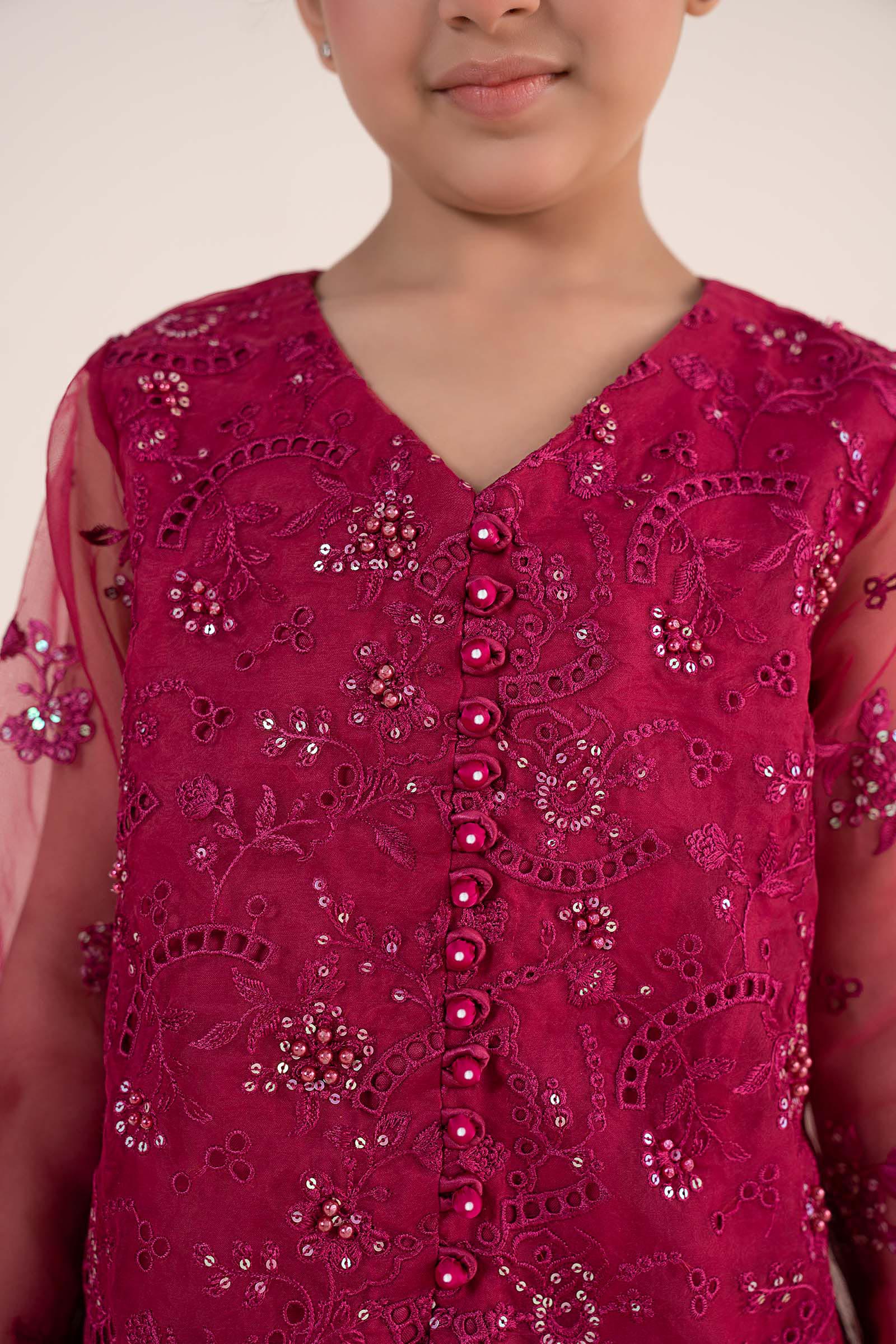 kids-clothes-mks-ea26-21-tea-pink by Maria B Kids - Designer Dress  - Type : KidsClothes - Available at Libasekhas UK - 100% Original 