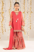 2 Piece Embroidered Organza Suit - Kids Clothing - available at Maria Faisal in UK and USA.