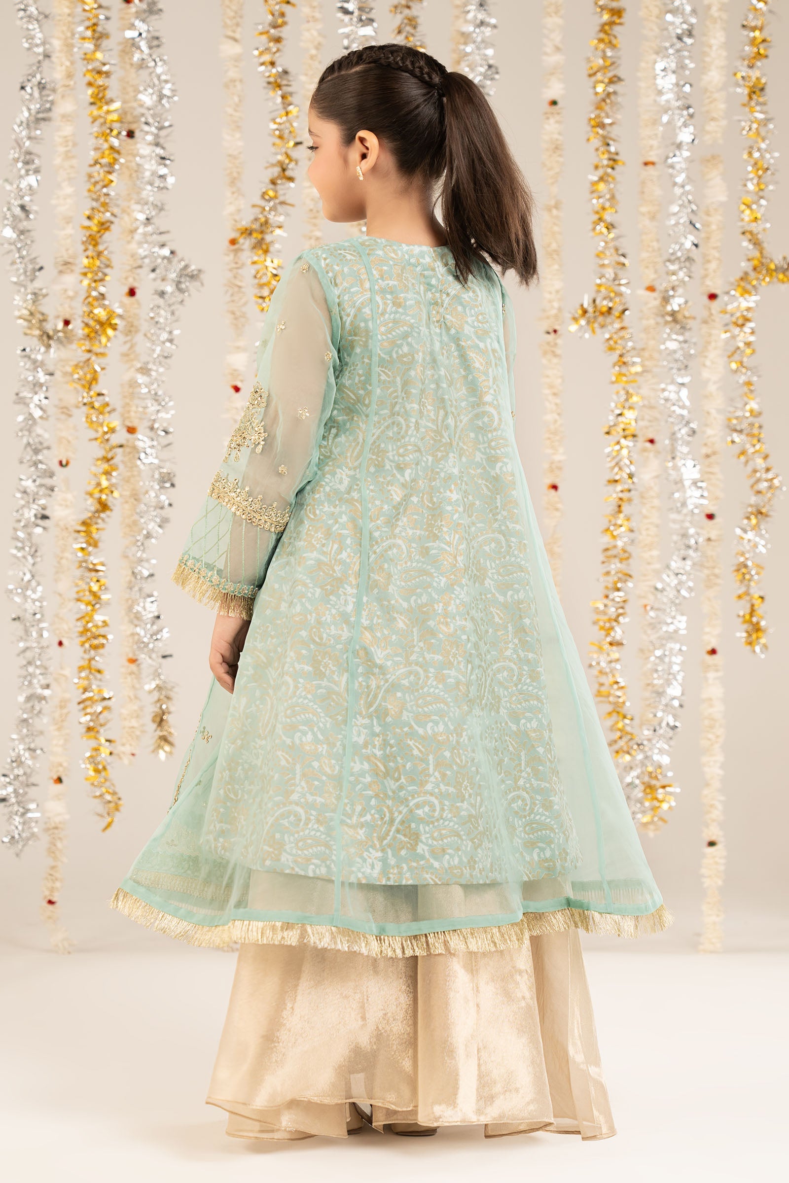 kids-clothes-mks-ef22-20r1-blue by Maria B Kids - Designer Dress  - Type : KidsClothes - Available at Libasekhas UK - 100% Original 