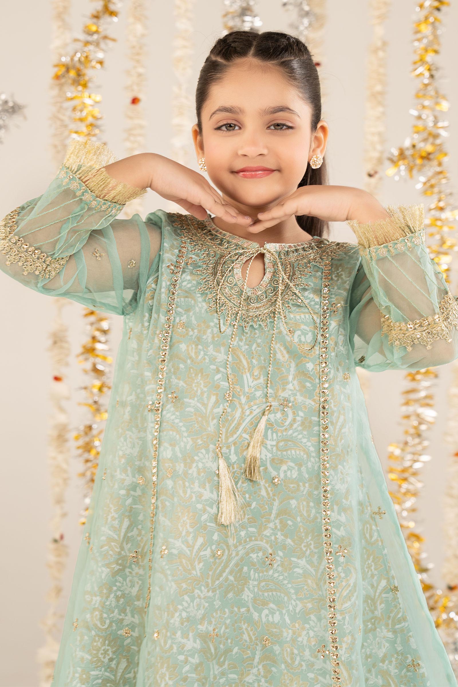 kids-clothes-mks-ef22-20r1-blue by Maria B Kids - Designer Dress  - Type : KidsClothes - Available at Libasekhas UK - 100% Original 