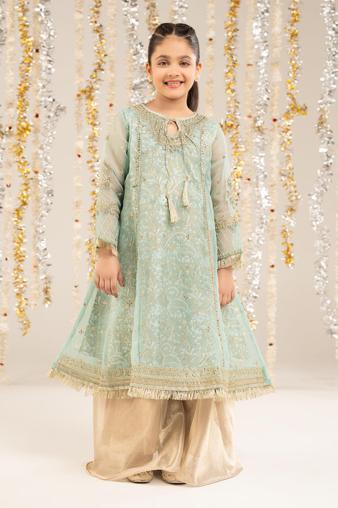 kids-clothes-mks-ef22-20r1-blue by Maria B Kids - Designer Dress  - Type : KidsClothes - Available at Libasekhas UK - 100% Original 