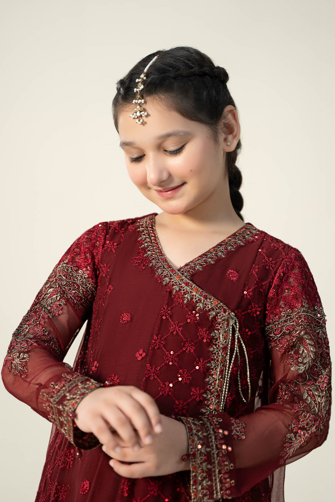 Maria B | 3 Piece Embroidered Suit | MKS-EF23-32R1 - by - Libasekhas UK - Registered Vendor of : Maria B - 100% Original Designer Dresss