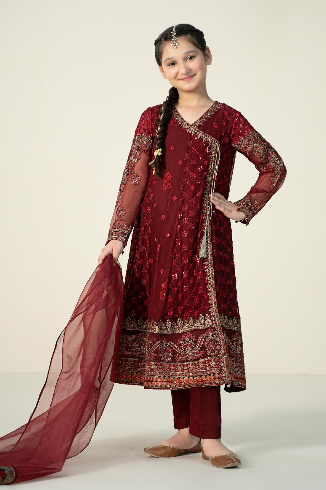 Maria B | 3 Piece Embroidered Suit | MKS-EF23-32R1 - by - Libasekhas UK - Registered Vendor of : Maria B - 100% Original Designer Dresss