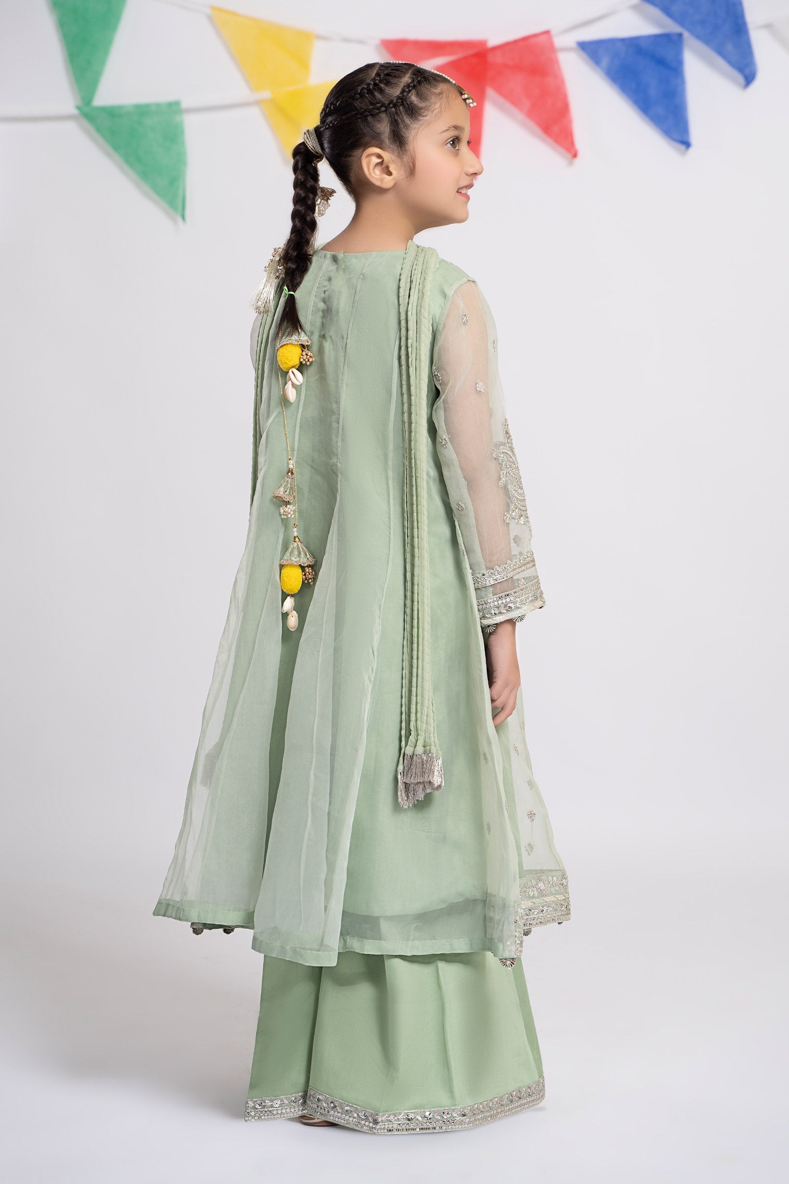 Maria B | 3 Piece Embroidered Organza Suit | MKS-EF24-15 - by - Libasekhas UK - Registered Vendor of : Maria B - 100% Original Designer Dresss