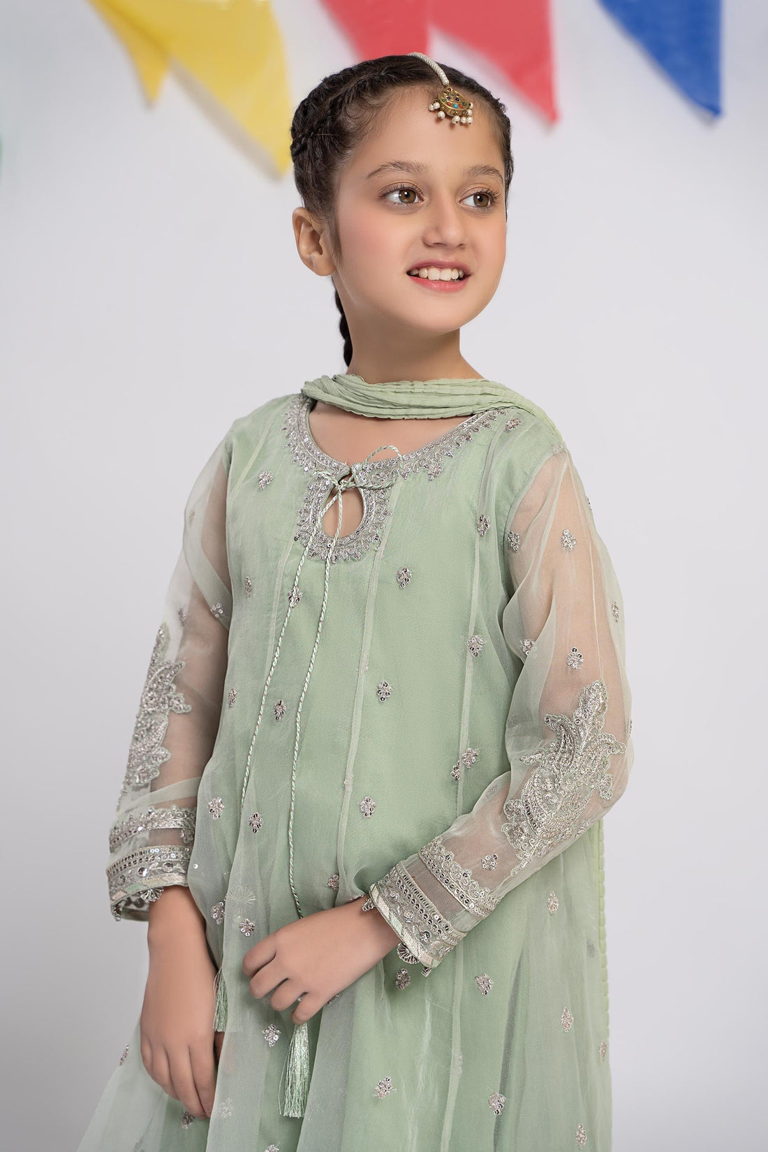 Maria B | 3 Piece Embroidered Organza Suit | MKS-EF24-15 - by - Libasekhas UK - Registered Vendor of : Maria B - 100% Original Designer Dresss