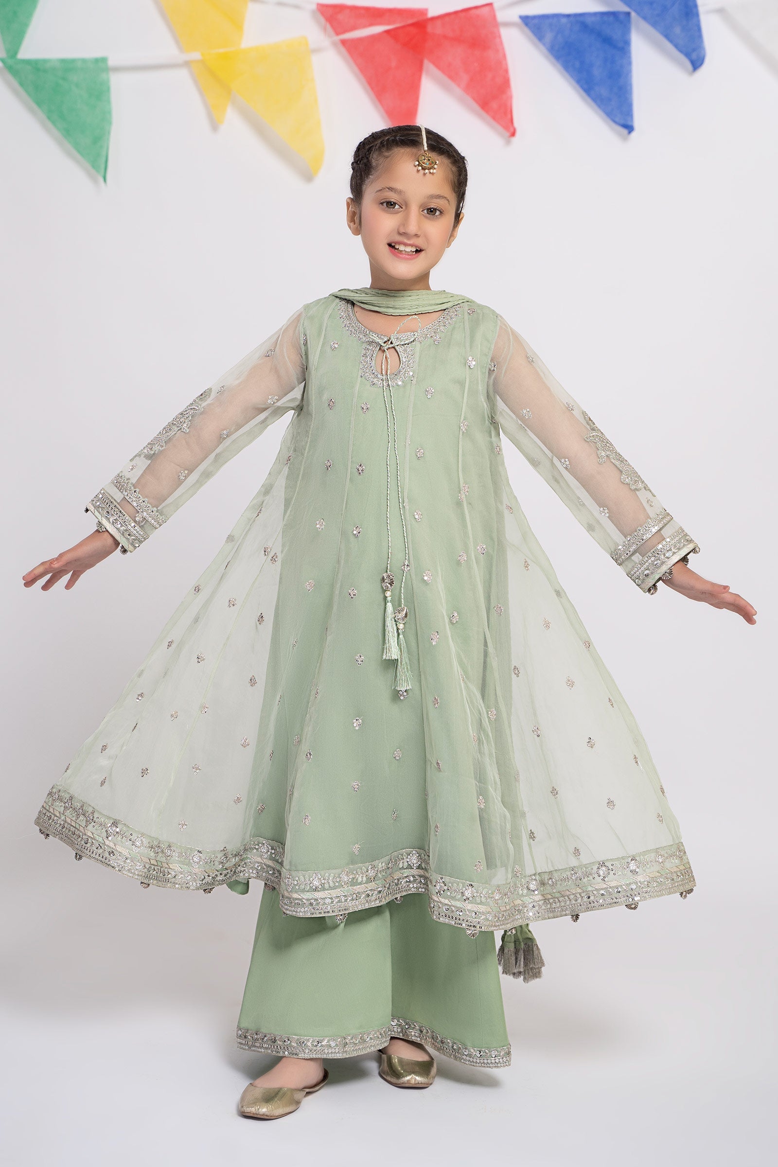 Maria B | 3 Piece Embroidered Organza Suit | MKS-EF24-15 - by - Libasekhas UK - Registered Vendor of : Maria B - 100% Original Designer Dresss