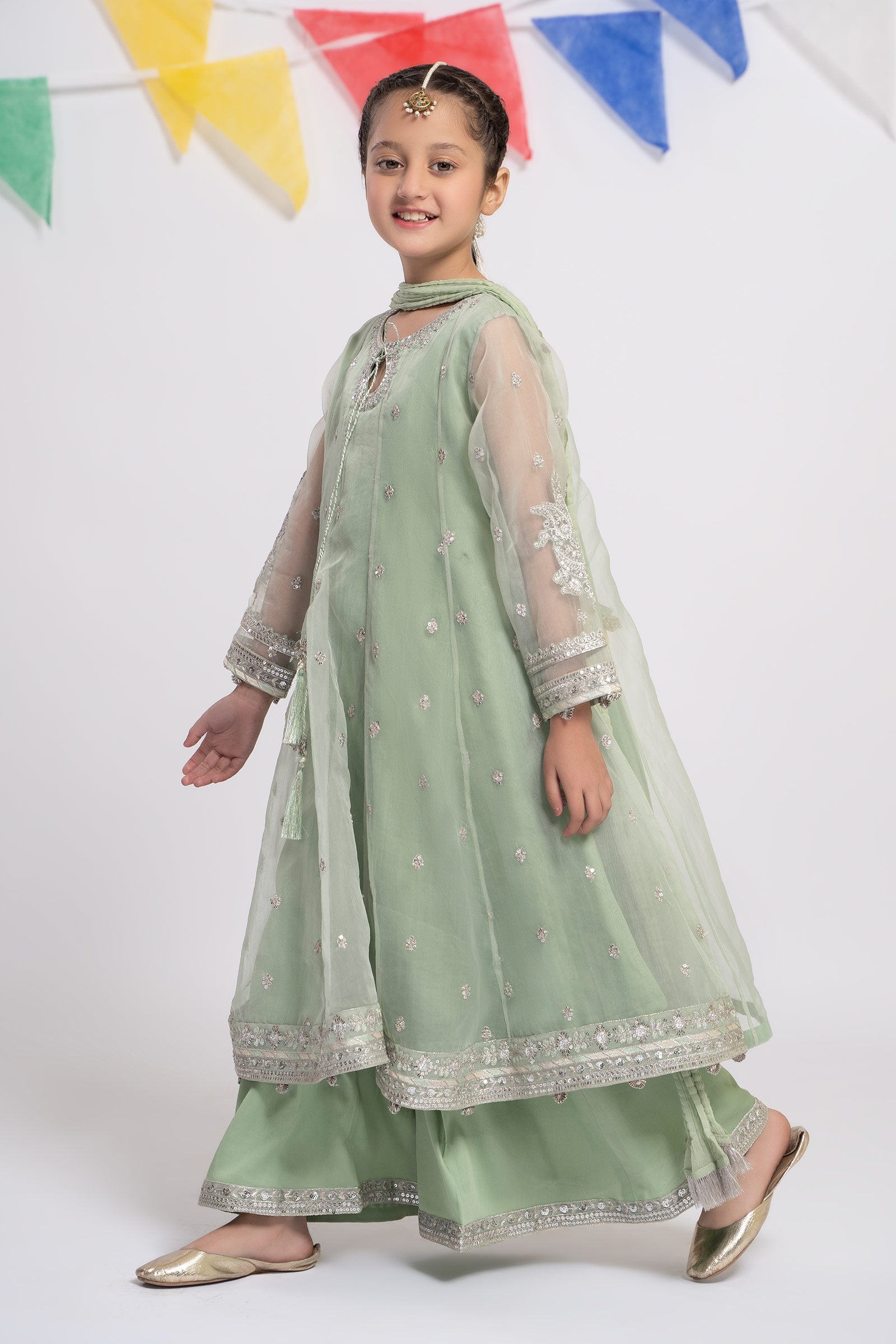 Maria B | 3 Piece Embroidered Organza Suit | MKS-EF24-15 - by - Libasekhas UK - Registered Vendor of : Maria B - 100% Original Designer Dresss